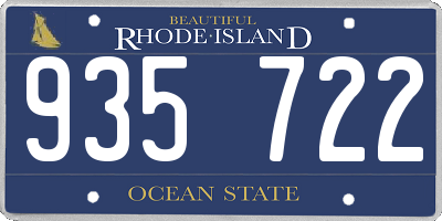 RI license plate 935722
