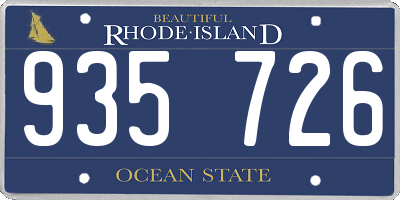 RI license plate 935726