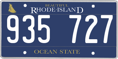 RI license plate 935727