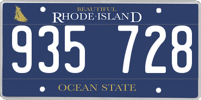 RI license plate 935728