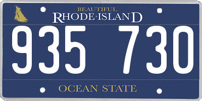 RI license plate 935730