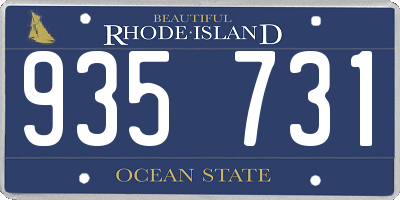 RI license plate 935731