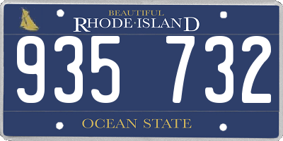 RI license plate 935732