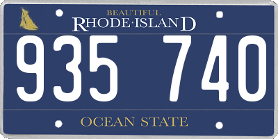RI license plate 935740