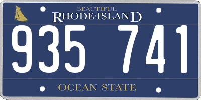 RI license plate 935741