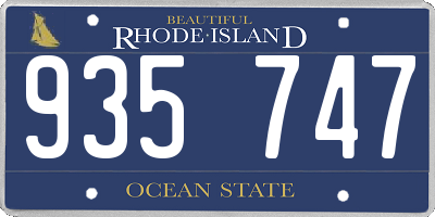 RI license plate 935747