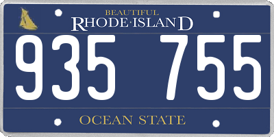 RI license plate 935755