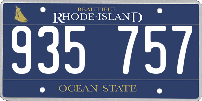 RI license plate 935757