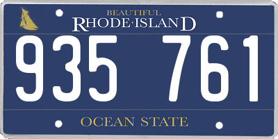 RI license plate 935761