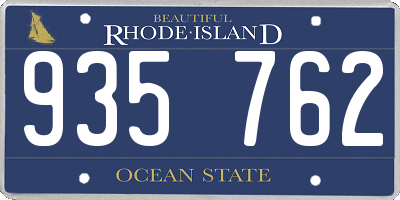 RI license plate 935762
