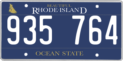 RI license plate 935764