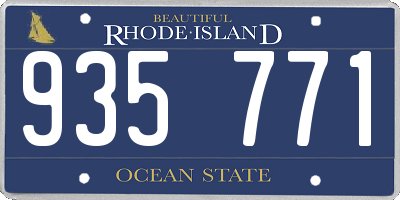 RI license plate 935771