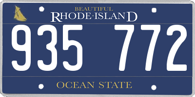 RI license plate 935772