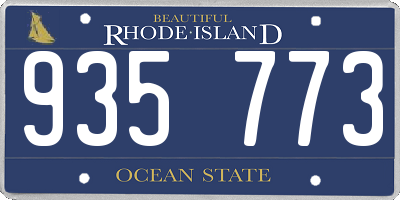 RI license plate 935773