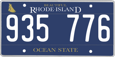 RI license plate 935776