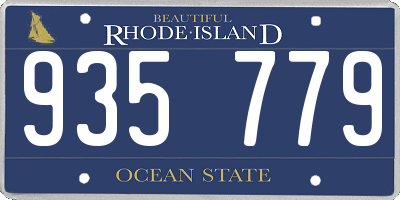 RI license plate 935779