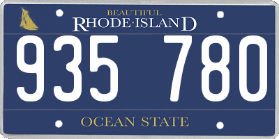 RI license plate 935780