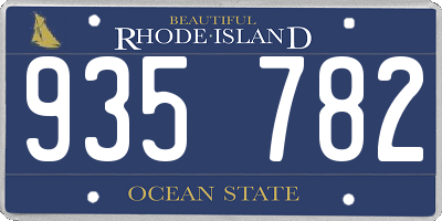 RI license plate 935782