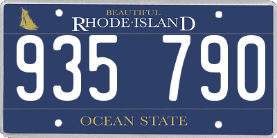 RI license plate 935790