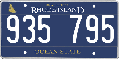 RI license plate 935795