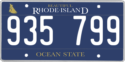 RI license plate 935799