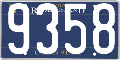 RI license plate 9358
