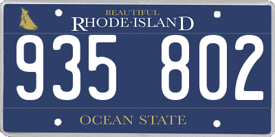 RI license plate 935802
