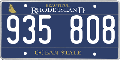 RI license plate 935808