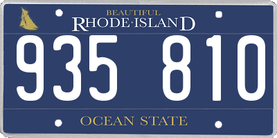 RI license plate 935810