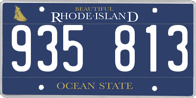 RI license plate 935813