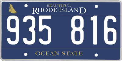 RI license plate 935816
