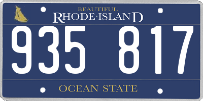 RI license plate 935817