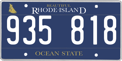 RI license plate 935818