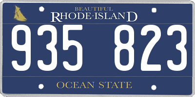 RI license plate 935823