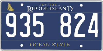 RI license plate 935824