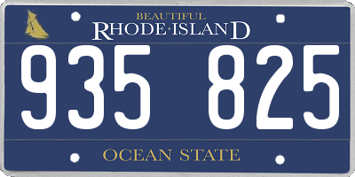 RI license plate 935825