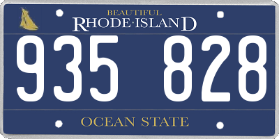 RI license plate 935828