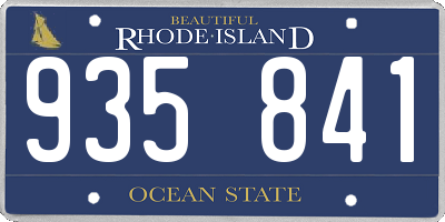 RI license plate 935841