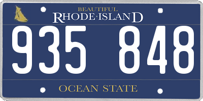 RI license plate 935848