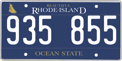 RI license plate 935855