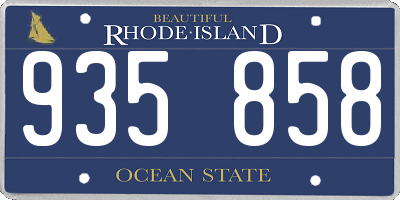 RI license plate 935858