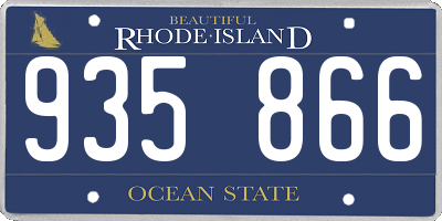 RI license plate 935866