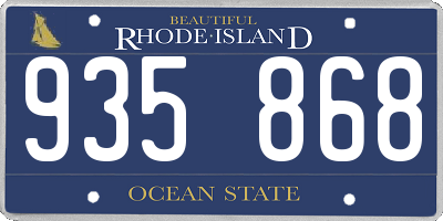 RI license plate 935868