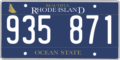 RI license plate 935871