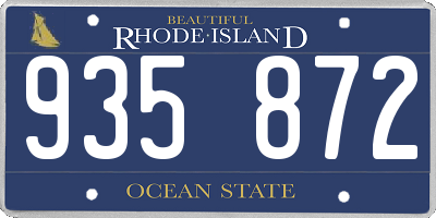 RI license plate 935872