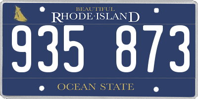 RI license plate 935873