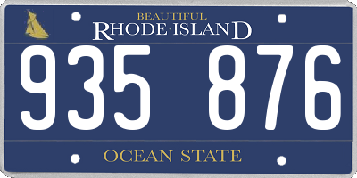 RI license plate 935876