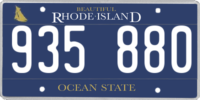 RI license plate 935880