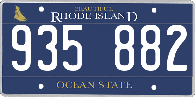 RI license plate 935882