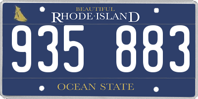 RI license plate 935883